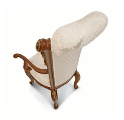 Luxury Dining room chair Chair Dining room Armchair Seater Chairs Wood Brown Baroque Gold