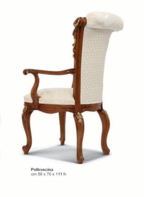 Luxury Dining room chair Chair Dining room Armchair Seater Chairs Wood Brown Baroque Gold