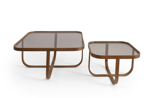 Braun Living room Set 2x Coffee tables Modern Furnishings Designer Complete