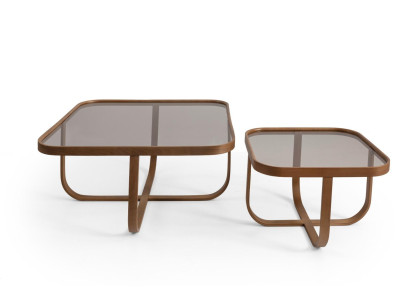 Braun Living room Set 2x Coffee tables Modern Furnishings Designer Complete