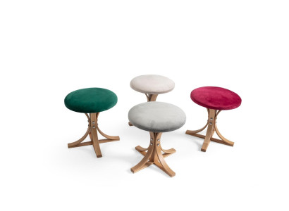 Modern Designer 4x Stool Complete Furniture Living room Luxury Furnishings