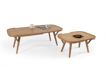 Living room Set 2 pcs 2x Coffee tables Designer Furniture Modern Complete Wood