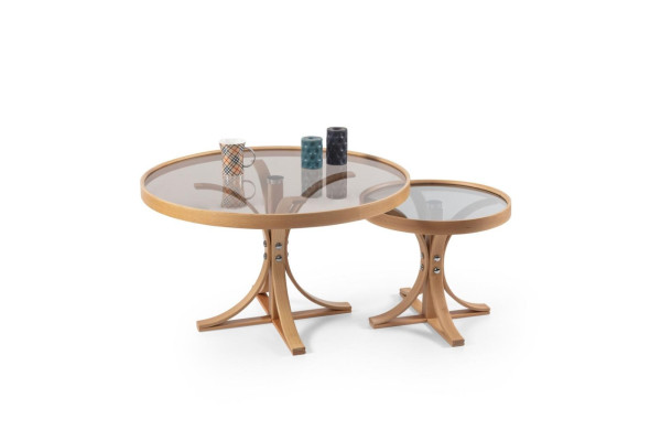 Designer 2x Coffee tables Living room Luxury Glass Complete Modern Furnishings