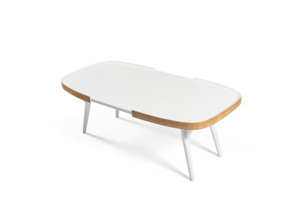 Wood White Coffee table Living room Designer Modern Furnishings