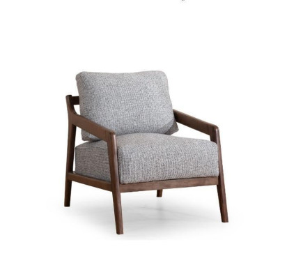Gray Living room Set Sofa set 3+1 Seater 2x Wood Side tables