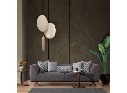 Living room seating furniture stylish 3-seater modern wooden frame elegant couch
