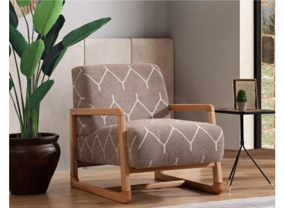 Brown Armchair Modern Living room Single Seater Armrests Relax Chair