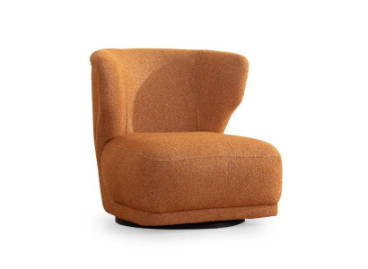 Orange upholstered armchair Living room Single seater Stylish relaxation armchair
