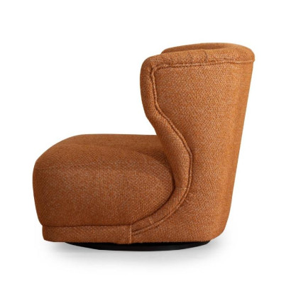 Orange upholstered armchair Living room Single seater Stylish relaxation armchair
