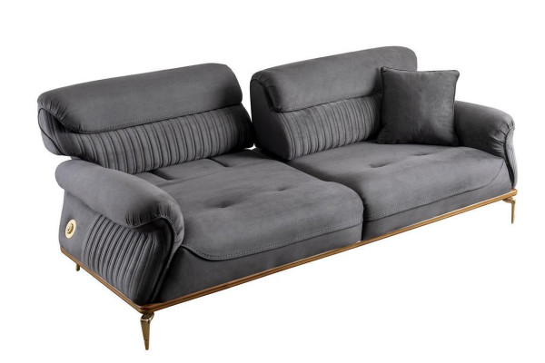 Modern Gray Color 3-Seater Sofa Comfort and style in one ensemble
