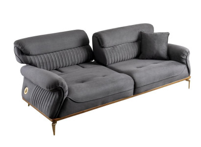 Modern Gray Color 3-Seater Sofa Comfort and style in one ensemble
