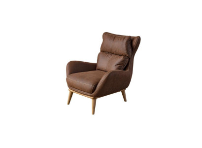 exclusive Armchair Brown Color Elegant Furniture Imitation leather Upholstered furniture