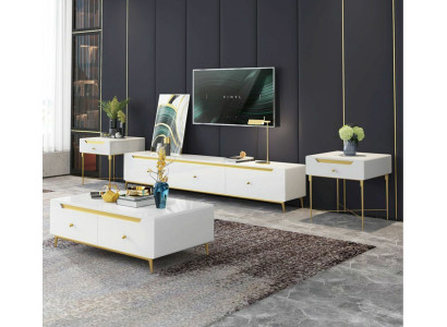 Sideboard Coffee table Sideboard Low Board Side Wardrobe Living Room 4pcs.