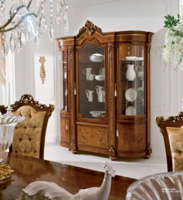 Display case Cabinets Showcases Wood Luxury Glass Cabinet Furniture Wardrobe Brown Baroque new