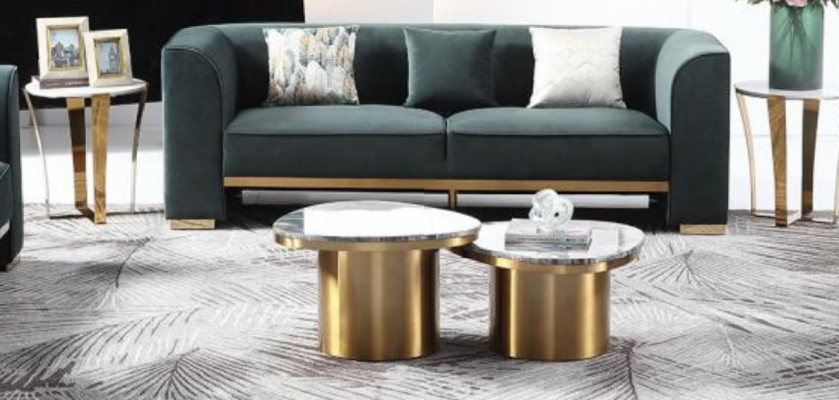 Sofa set 321 Seater Set 2x Side table 2x Coffee table Luxury Furniture 7 pieces. new