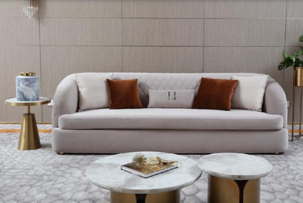 Three Seater Textile Couch Upholstery Design Sofa 3 Seat Sofas Furniture Big Sofa new