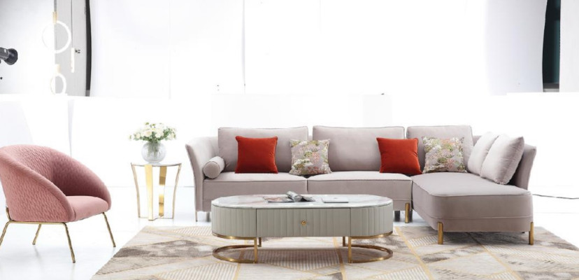 Corner sofa L-shape Modern sofa Corner sofa L-shape Living landscape Couch Corner sofa Upholstery
