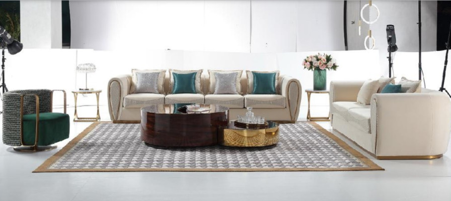Sofa set 3+2+1 Seater Set Design Sofas Upholstery Couches Modern Textile Relax