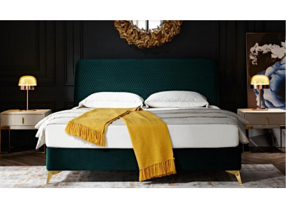 Bedroom 3 pcs. Set Bed 2x Bedside table Console Beds Upholstery Double Hotel