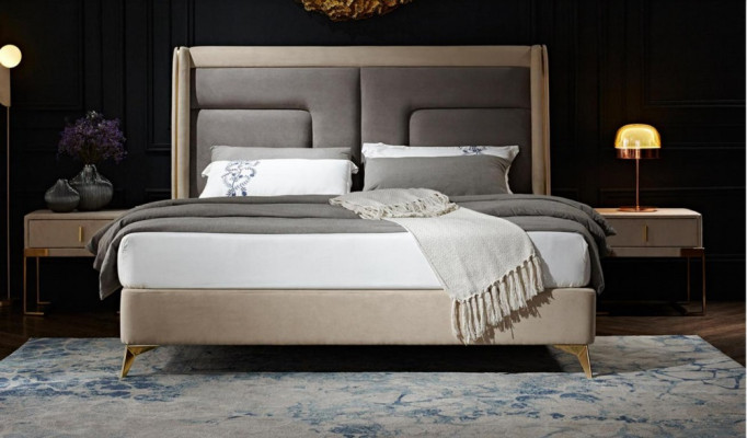 Complete's Bedroom Set Bed 2x Bedside table 3 pcs. Sets Designer Beds Luxury