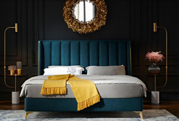 Luxury Design Bed Double Beds Bedroom Furniture Upholstered bed Design Bed Beds