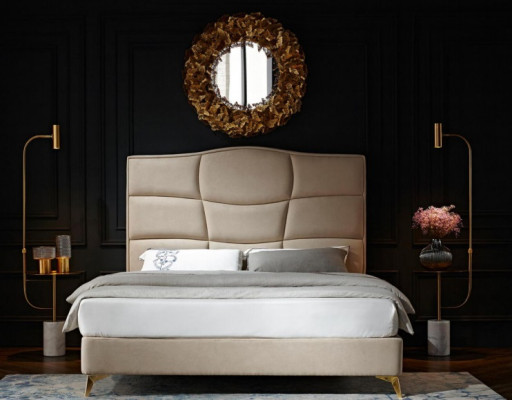 Bed Textile 2x Bedside table 3 pcs. Bedroom Set Furniture new Modern Luxury Beds