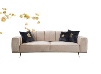 Modern Sofa 4 Seat Design Living room Upholstery Wood Upholstery Modern Luxury