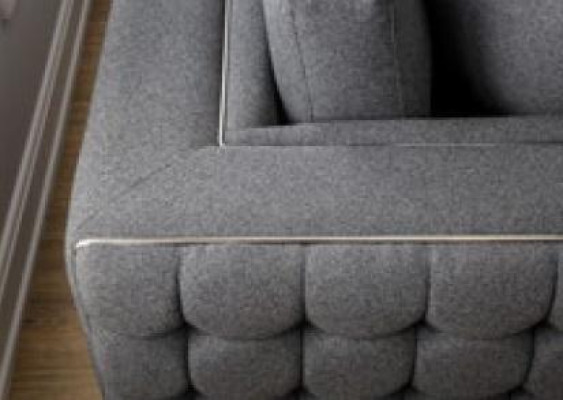 Luxury Living room Sofa 2 Seat Two-seater gray Couch Chesterfield Couches new