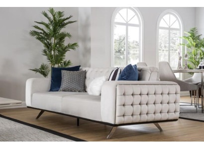 Luxury Living room Sofa 2 Seat Two-seater White Couch Chesterfield Couches new