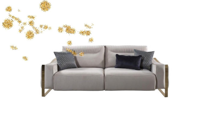 Classic Sofa 3 Seat Design Living room Upholstery Wood Upholstery Modern Luxury White