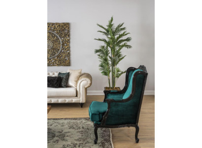 Classic Armchair Luxury Upholstery Textile 1Seater Upholstery Single Seater Modern Green