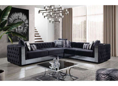 Black Chesterfield Upholstered Sofa Sofa Corner sofa Suite Upholstery Luxury Corner Sofas Black Chesterfield Upholstered Sofa Sofa Corner sofa Suite Upholstery Luxury Corner Sofas