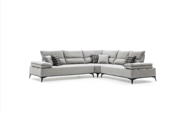 Corner sofa L-shape Sofa Couch Design Couches Upholstery Textile new Corner Suite Gray