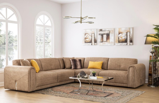 Textile Sofa Couch Corner sofa Corner suite Upholstery Sofas Couches Furniture Fabric