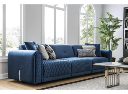 Luxury Sofa 4 Seater Living room Modern Design Blue Sofas Leather Couches new