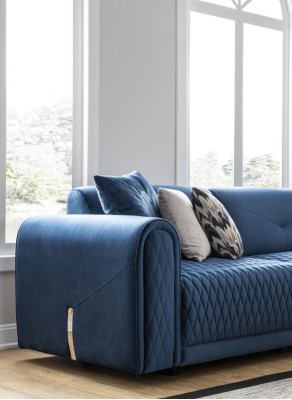 Luxury Sofa 4 Seater Living room Modern Design Blue Sofas Leather Couches new