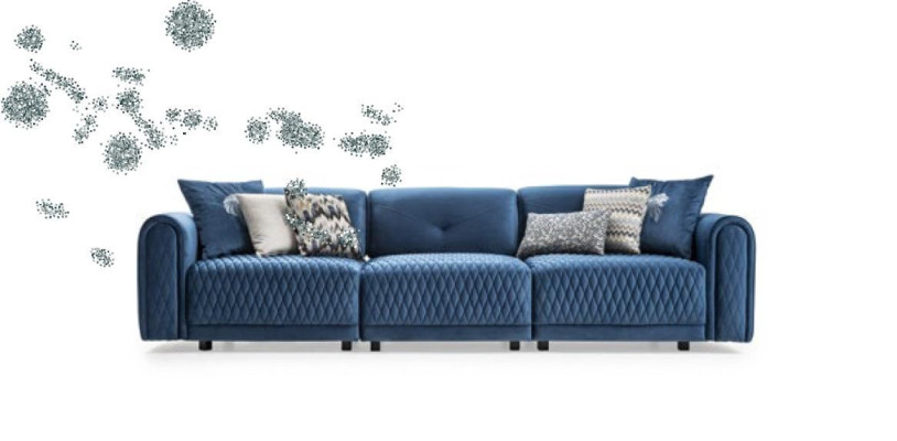 Luxury Sofa 4 Seater Living room Modern Design Blue Sofas Leather Couches new