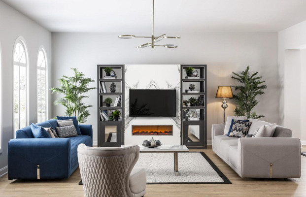 Luxury Sofa 4 Seat Fabric Living room Modern Design Sofas Upholstery Couches