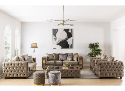 Sofa set Chesterfield Set 3+3+1+1 Seater Sofa Couch Suite Design Couches