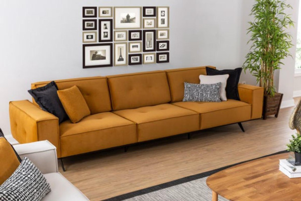 Sofa Couch Four Seater Furniture Couches Upholstery Sofas Textile Fabric Furnishings