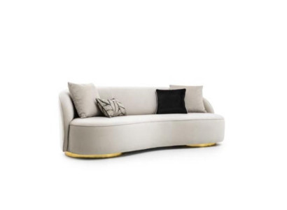 Luxury Sofa 3 Seat Fabric Living room Modern Design Gray Sofas Upholstery Couches