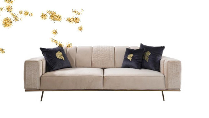 Luxury Sofa set Couch Textile Couches 4+3+1 Seat Sofas Living room Fabric