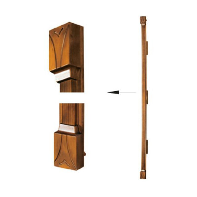 Classic pillar end set for wardrobe wall system SE-st-A-N pillar