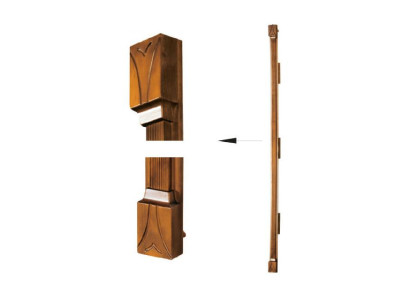 Classic pillar end set for wardrobe wall system SE-st-A-N pillar