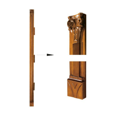 Classic pillar end set for wardrobe wall system SE-st-B-N pillar