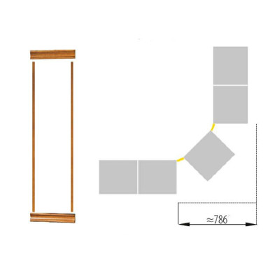 Classic crown closure set for Bookcase Wardrobe System SE-LN-S507