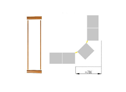 Classic crown closure set for Bookcase Wardrobe System SE-LN-S507
