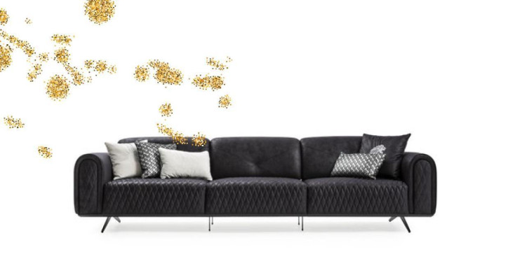 Luxury Sofa 4 Seater Leather Living room Modern Design Sofas Upholstery Couches