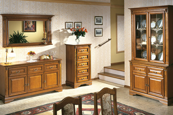 Classic Display case showcase cabinet glass cabinet wardrobe colonial new OK2