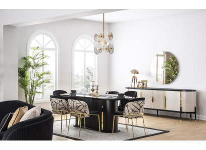 Luxury Dining room dining set 8-piece set Dining set Chair Set Furnishings